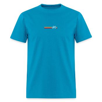 Bicycle Retro - Men's T-Shirt - turquoise - Front - Jose (178cm)
