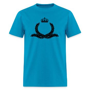 Couronne de laurier ornée avec couronne - T-shirt Homme - turquoise - Devant - Jose (178cm)