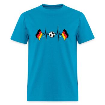 Flag germany football heartbeat - Men's T-Shirt - turquoise - Front - Jose (178cm)