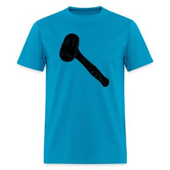 Demolition hammer or heavy forging - Men's T-Shirt - turquoise - Front - Jose (178cm)
