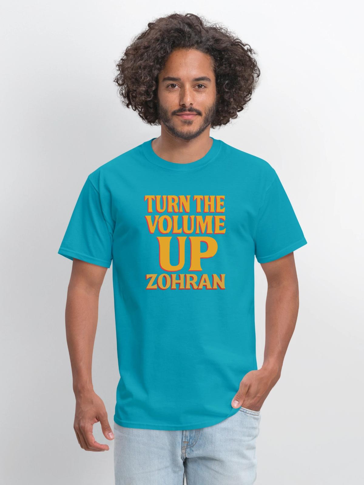Turn the Volume Up Shirt - Men's T-Shirt - turquoise - Front - Jose (178cm)