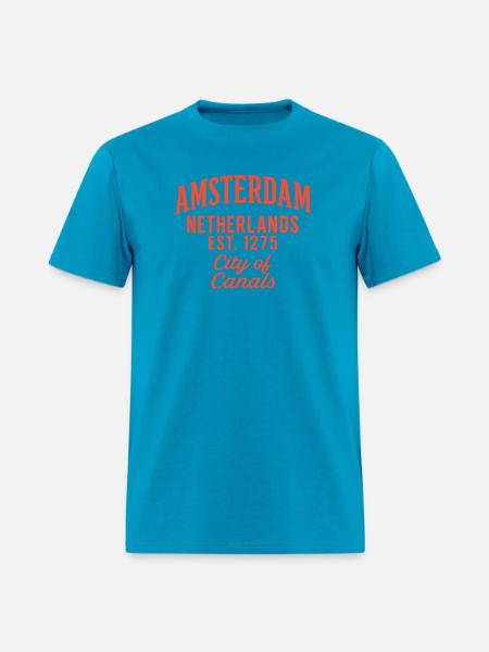 Amsterdam City of Canals Shirt - Men's T-Shirt - turquoise