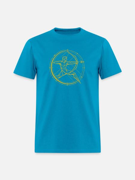 Geometric Vitruvian Circle - Men's T-Shirt - turquoise