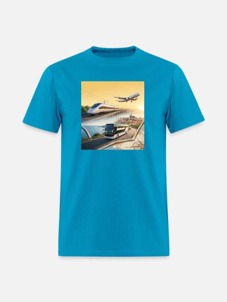 European Travel Journey Poster - Men's T-Shirt - turquoise
