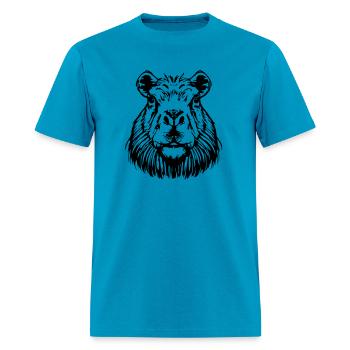 capybara head - Men's T-Shirt - turquoise - Front - Jose (178cm)