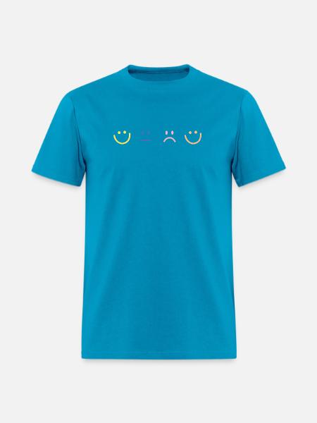 Mood Faces - Men's T-Shirt - turquoise