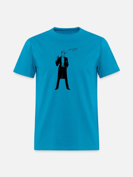 Smoking in a Tuxedo - Men's T-Shirt - turquoise