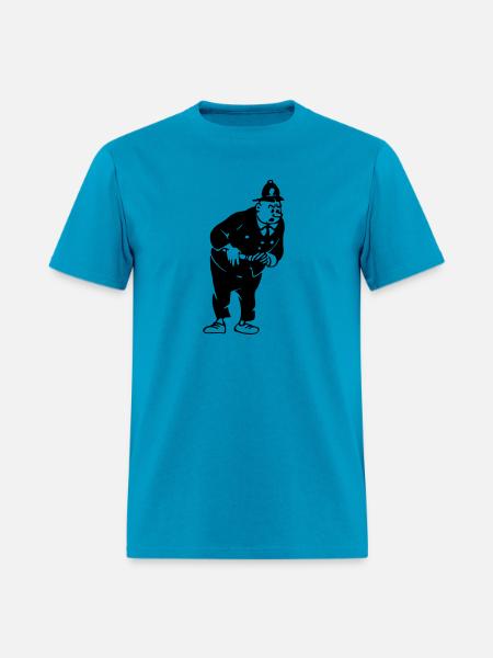 Stern policeman - Men's T-Shirt - turquoise
