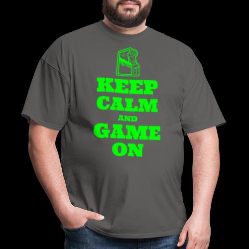 Keep Calm and Game On | Retro Gamer Arcade - Men's T-Shirt