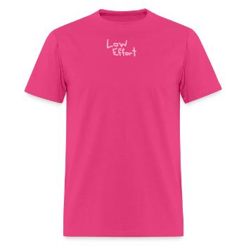 Low Effort Pink - Men's T-Shirt - fuchsia - Front - Jose (178cm)