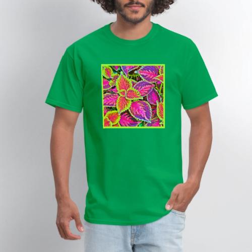 Vivid ChromaLeaf Harmony Pattern - Men's T-Shirt