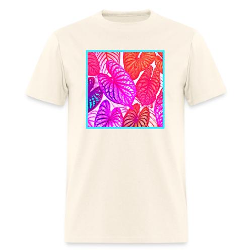 Color Burst Leaves Neon Elegance - Men's T-Shirt