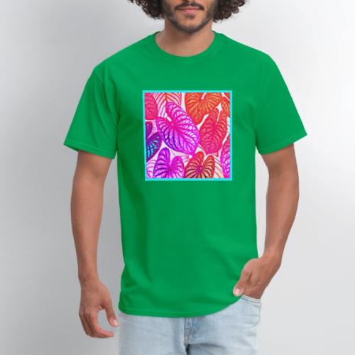 Color Burst Leaves Neon Elegance - Men's T-Shirt