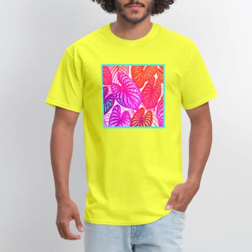 Color Burst Leaves Neon Elegance - Men's T-Shirt