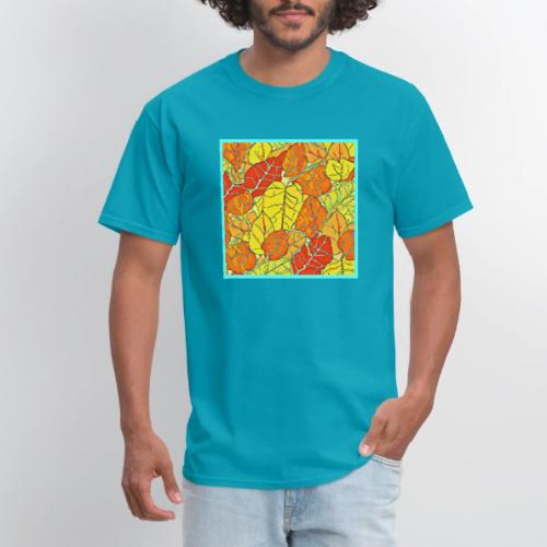 Neon Foliage Burst Vibrant Design - Men's T-Shirt