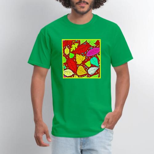 Rainbow Leaves Vibrant Pattern - Men's T-Shirt