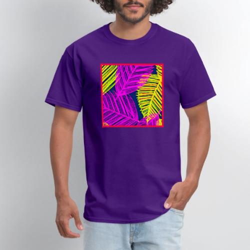 Neon Leaf Delight Chromatic Art - Men's T-Shirt