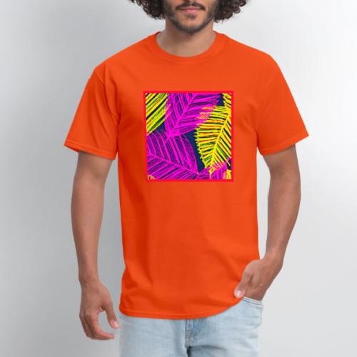 Neon Leaf Delight Chromatic Art - Men's T-Shirt