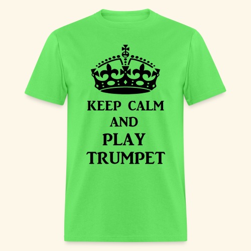 keep calm play trumpet bl - Men's T-Shirt