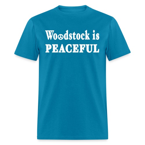 New York Old School Woodstock is Peaceful - Men's T-Shirt