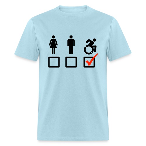 A wheelchair user is also suitable - Men's T-Shirt