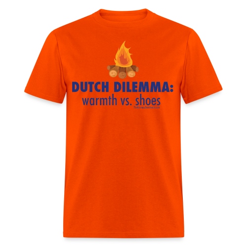 05 Dutch Dilemma blue lettering - Men's T-Shirt