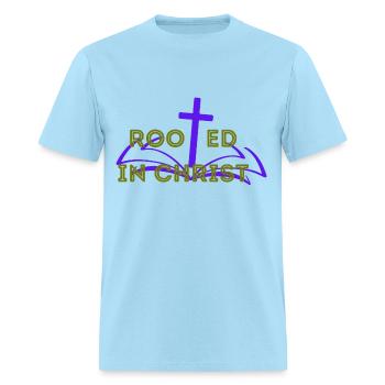 Rooted in christ,Resurrection Sunday - Men's T-Shirt - powder blue - Front - Jose (178cm)