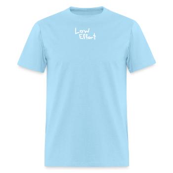 Low Effort white - Men's T-Shirt - powder blue - Front - Jose (178cm)