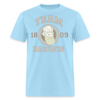Team Darwin (distressed) - Men's T-Shirt - powder blue - Front - Jose (178cm)