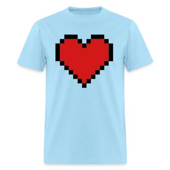 Pixel Heart - Men's T-Shirt - powder blue - Front - Jose (178cm)