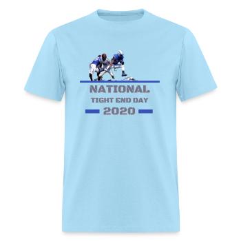 National Tight End Day Funny Football Design - Men's T-Shirt - powder blue - Front - Jose (178cm)