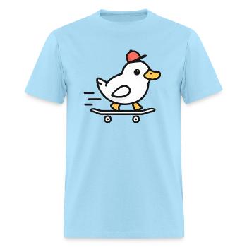 Duck Skateboarding With Red Cap - Men's T-Shirt - powder blue - Front - Jose (178cm)