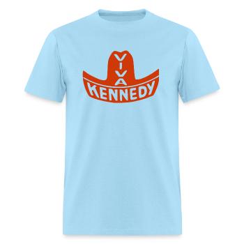 Viva Kennedy Retro JFK Vintage Political Campaign - Men's T-Shirt - powder blue - Front - Jose (178cm)