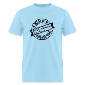 Made in Luxembourg 100% Genuine - Men's T-Shirt - powder blue - Front - Jose (178cm)