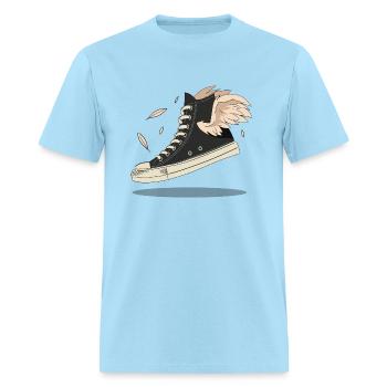 Sneakers with wings - Men's T-Shirt - powder blue - Front - Jose (178cm)
