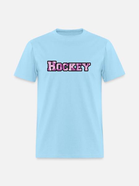 Hockey purple camo - Men's T-Shirt - powder blue