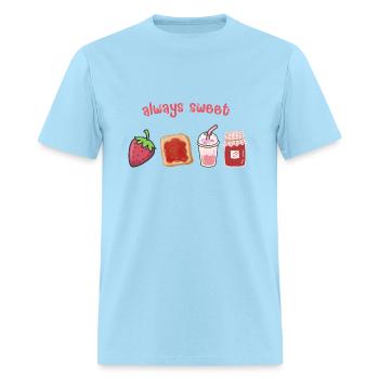 Always sweet Embrace the Strawberry Life - Men's T-Shirt - powder blue - Front - Jose (178cm)