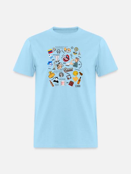 Venezuelan Proud Heritage Icon - Men's T-Shirt - powder blue