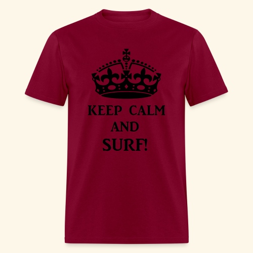 keep calm surf blk - Men's T-Shirt