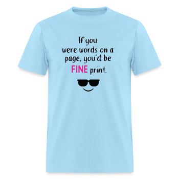Valentine Pun - Men's T-Shirt - powder blue - Front - Jose (178cm)