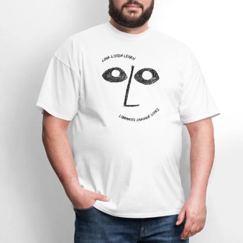 Vintage ALA: Libraries Change Lives Face - Men's T-Shirt