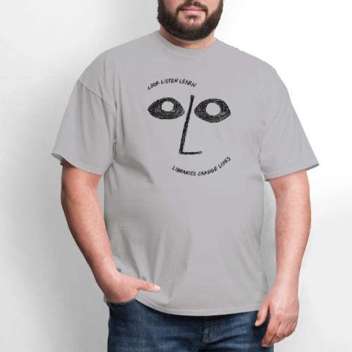 Vintage ALA: Libraries Change Lives Face - Men's T-Shirt