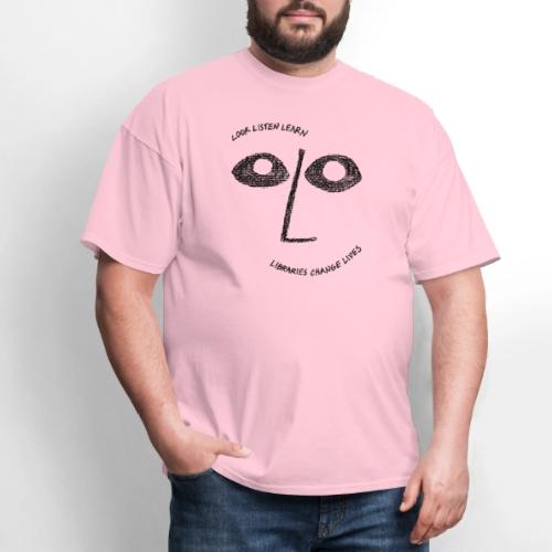 Vintage ALA: Libraries Change Lives Face - Men's T-Shirt