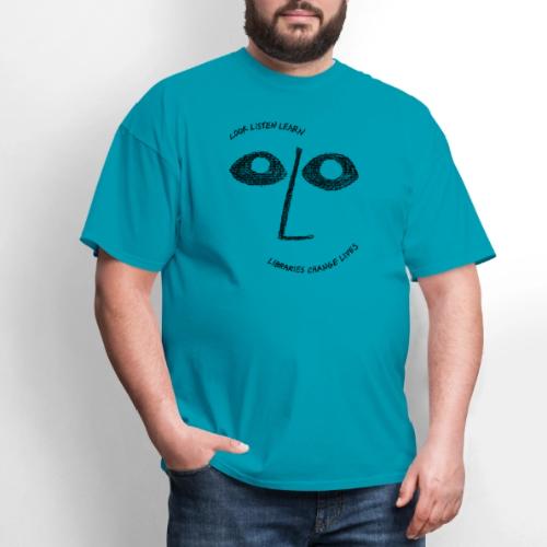 Vintage ALA: Libraries Change Lives Face - Men's T-Shirt