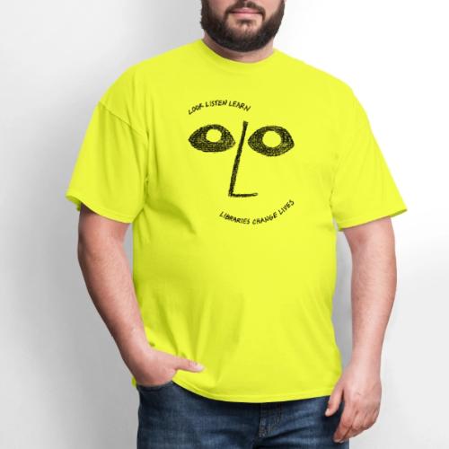 Vintage ALA: Libraries Change Lives Face - Men's T-Shirt