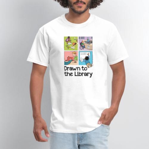 Drawn to the Library - Men's T-Shirt