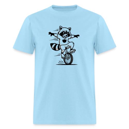Unicycle Fox Cartoon - Men's T-Shirt