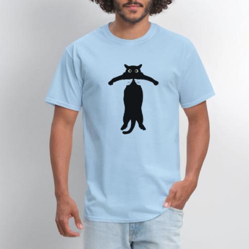Funny Black Cat Lift - Men's T-Shirt