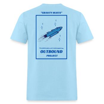 Gravity Hurts - Men's T-Shirt - powder blue - Back - Jose (178cm)