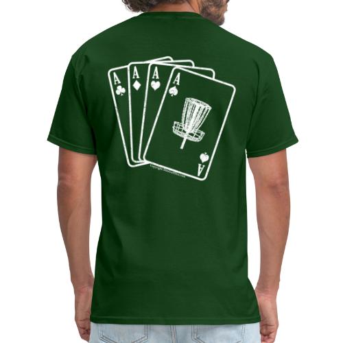 Disc Golf Aces Playing Cards White Print - Men's T-Shirt